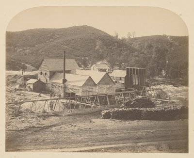 (Mt. Ophir Mill) door Carleton E. Watkins